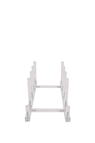 Clear Upright Modern Dinnerware Plate Place Setting 4 To 5 Or More Plate Display Stand (Item #072120), 9 ½ Inches L X 4 ½ Inches W X 4 Inches H 2 Clear Upright Modern Dinnerware Plate Place Setting 4 To 5 Or More Plate Display Stand (Item #072120), 9 ½ Inches L X 4 ½ Inches W X 4 Inches H - Image 2