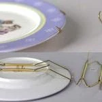 Wall Display Plates Hanger W Type Dish Spring Holder, Wall Display Golden Decoration Crafts, Wall Display Plates Hanger W Type Dish Holder(6 Inch) 5 Wall Display Plates Hanger W Type Dish Spring Holder, Wall Display Golden Decoration Crafts, Wall Display Plates Hanger W Type Dish Holder(6 Inch) - Image 5