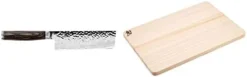 Cutlery Premier 5.5%22, Ideal Chopping Vegetables, Nakiri, 5.5 Inch, Handcrafted Japanese Kitchen Knife & Cutlery Large Hinoki Cutting Board, 17.75%22 X 11.75%22 Large Wood Cutting Board -Kitchen Island Sale 217mMptRdSL. AC