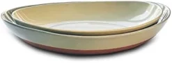 Ora Ceramic Large Serving Bowls- Set Of 2 Oval Platters For Entertaining. Modern Kitchen Dishes For Dinner, Fruit, Salad, Turkey, Etc. Oven, Dishwasher Safe, 55 / 35 Oz, 13.5" / 11.8" - Vanilla White -Kitchen Island Sale 219FOGGkH8L. AC
