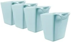 4Pack Hanging Cup Holders,Trolley Basket Storage,Rolling Cart Accessories,4.75x4"Hanging Pencil Holder Storage Containers Hanging Buckets Hanging Bins,Plant Container,Make Up Pencil Holder (Black) -Kitchen Island Sale 21DizuRRKDL. AC