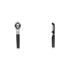 Classic Ice Cream Scoop, One Size, Black 2 & KE112OHOBA KitchenAid Classic Euro Peeler, One Size Black 2