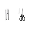 KitchenAid No Mess Multi Function Can Opener, One Size, Gray & All Purpose Shears With Protective Sheath, One Size, Black