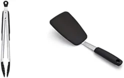 OXO Good Grips 12-Inch Tongs With Nylon Heads & Good Grips Large Silicone Flexible Turner, Stainless Steel -Kitchen Island Sale 21PJhidlg1L. AC