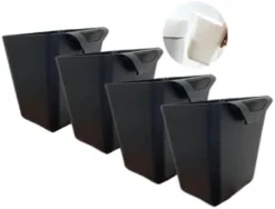4Pack Hanging Cup Holders,Trolley Basket Storage,Rolling Cart Accessories,4.75x4"Hanging Pencil Holder Storage Containers Hanging Buckets Hanging Bins,Plant Container,Make Up Pencil Holder (Black) -Kitchen Island Sale 21WGBvTsuiL. AC