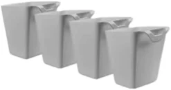 4Pack Hanging Cup Holders,Trolley Basket Storage,Rolling Cart Accessories,4.75x4"Hanging Pencil Holder Storage Containers Hanging Buckets Hanging Bins,Plant Container,Make Up Pencil Holder (Black) -Kitchen Island Sale 21X1L5trybS. AC