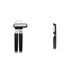 KitchenAid Classic Multifunction Can Opener/Bottle Opener, 8.34-Inch, Black & KE112OHOBA Classic Euro Peeler, One Size Black 2