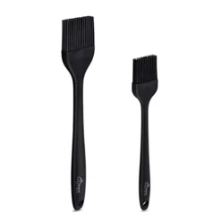 Basting Brushes Silicone Heat Resistant Pastry Brushes Spread Oil Butter Sauce Marinades For BBQ Grill Barbecue Baking Kitchen Cooking BPA Free Dishwasher Safe (Black 2)