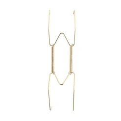 Dish Display Plate Hangers,W Type Dish Spring Holder,Golden Invisible Plate Spring Hook Holder Hanging Wire For The Wall Home Decoration(6 Inch)