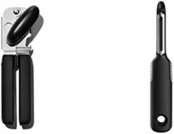 OXO Good Grips Soft-Handled Manual Can Opener & Good Grips Swivel Peeler, Black -Kitchen Island Sale 21kmCiEmnoL. AC