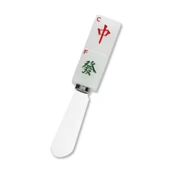4-Piece Hand Painted Resin Handle With Stainless Steel Blade Cheese Spreader/Butter Spreader Knife, Assorted (Mahjong) -Kitchen Island Sale 21rXDL3RSKL