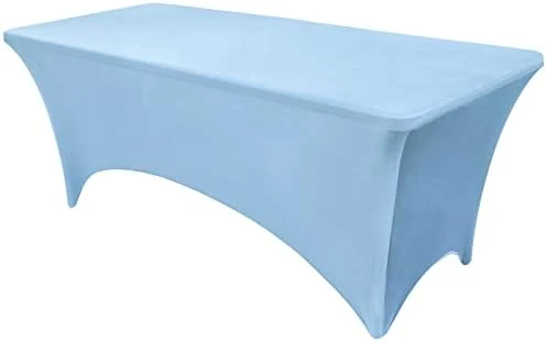 Fitted Tablecloth Grey Table Clothes For 5 Foot Rectangle Tables - Elastic Spandex Massage Bed Table Cover, Stretch Wrinkle Free Table Covers For Party, Wedding, Birthday, Banquet, Vendor 7 Fitted Tablecloth Grey Table Clothes For 5 Foot Rectangle Tables - Elastic Spandex Massage Bed Table Cover, Stretch Wrinkle Free Table Covers For Party, Wedding, Birthday, Banquet, Vendor - Image 7