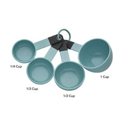 KitchenAid Classic Multifunction Can Opener/Bottle Opener, 8.34-Inch, Aqua Sky & KE058OHAQA Classic Measuring Cups, Set Of 4, Aqua Sky/Black -Kitchen Island Sale 3103hlsMqnL