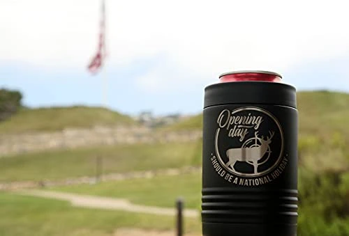Thomas And Son - Cold Beverage Can Cooler - Engraved Open Season Hunting Can Holder - Double Wall Insulated Can Cozy Sleeve - Hunting Gifts For Men/Birthday Gifts For Men 6 Thomas And Son - Cold Beverage Can Cooler - Engraved Open Season Hunting Can Holder - Double Wall Insulated Can Cozy Sleeve - Hunting Gifts For Men/Birthday Gifts For Men - Image 6