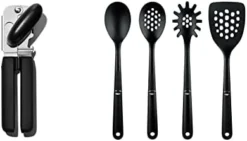 OXO Good Grips Soft-Handled Manual Can Opener & Good Grips Swivel Peeler, Black -Kitchen Island Sale 310YUmKHjL. AC