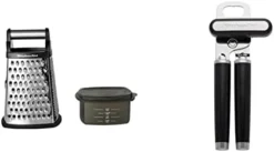KitchenAid Gourmet 4-Sided Stainless Steel Box Grater With Detachable Storage Container, 10 Inches Tall, Black & Classic Multifunction Can Opener / Bottle Opener, 8.34-Inch, Black -Kitchen Island Sale 3119rz5dWTL. AC