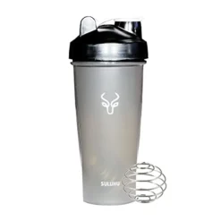 Active Shaker Sports Water Bottle With Blender Spring (Black)