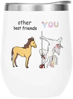 Vacuum Insulated Coffee Mug Funny Women 40th Birthday Gifts For Friends/Coworker/Mom/Aunt/Sister, 12oz Unicorn Design Mug With Lid & Box -Kitchen Island Sale 312xzaxdh4L. AC