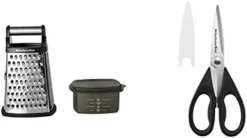 KitchenAid Gourmet 4-Sided Stainless Steel Box Grater With Detachable Storage Container, 10 Inches Tall, Black & Classic Multifunction Can Opener / Bottle Opener, 8.34-Inch, Black -Kitchen Island Sale 314EJLm1UyL. AC