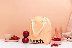 Zipper Lunch Bag | Organic Cotton Lunch Bag For Men, Women & Kids (Peach) -Kitchen Island Sale 314QeMGC65L
