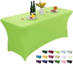Black 6FT Stretch Spandex Table Cover Washable And Wrinkle Resistant Kitchen Spandex Tablecloth Fitted Rectangular Table For Party,Banquet,Weddings,Cocktail And Festival -Kitchen Island Sale 314XsRPAOwL. AC
