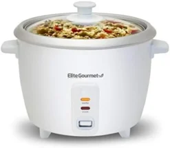 Cuisine ERC006 Electric Rice Cooker With Automatic Keep Warm Makes Soups, Stews, Grains, Hot Cereals, White, 6 Cups Cooked (3 Cups Uncooked -Kitchen Island Sale 314pKzsNG4L. AC 1
