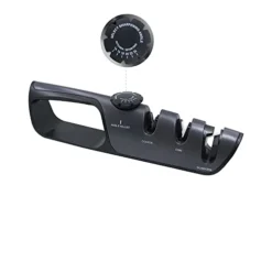 Knife Sharpeners,Professional Knife Sharpener, Kitchen Knife Sharpener With Adjustable Angle,3 Stages Sharpening Slot, Scissor, Coarse, Fine
