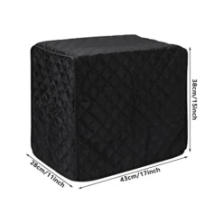 Bread Maker Cover 17x11x15 Inches, Clip Cotton Polyester Quilted Toaster Oven Dust Cover For Protect Your Bread Machine Or Kitchen Small Appliances, Hands Or Machine Washable (Black) -Kitchen Island Sale 315FEIrhFTL