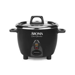Select Stainless Rice Cooker & Warmer With Uncoated Inner Pot, 3-Cup(uncooked)/6-Cup(cooked)/ 1.2Qt, ARC-753SGB, Black