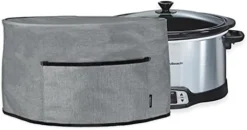 Crock Pot Cover Compatible With Hamilton Beach 6, 7 Or 8 Quart Slow Cooker - Small Appliance Dust Cover Measuring 18.57" X 8.5" X 11.75" -Kitchen Island Sale 316 Q0ckRQS. AC