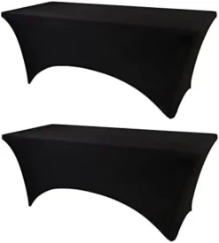 Stretch Spandex Table Cover, Fitted Table Clothes For 6 Foot Rectangle Tables, Black Table Cloths For Parties, Banquet And Festival (Black, 6FT) -Kitchen Island Sale 316 kKKWNpL. AC