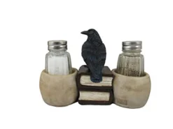 Of Wonders Forevermore Flavor Raven Salt And Pepper Shaker Set | Gothic Kitchen Home Decor | Skull And Black Crow Decorative Figurine Statue | Gothic Spice Holder Jars - 10 Of Wonders Forevermore Flavor Raven Salt And Pepper Shaker Set | Gothic Kitchen Home Decor | Skull And Black Crow Decorative Figurine Statue | Gothic Spice Holder Jars - -Kitchen Island Sale 3167Ggws1YL
