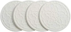 Le Creuset Silicone French Coasters, Set Of 4 - 4" Diameter , White 11 Le Creuset Silicone French Coasters, Set Of 4 - 4" Diameter , White -Kitchen Island Sale 317Zoqx10NL. AC
