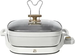 5-in-1 Electric Expandable Skillet, White Icing By Drew Barrymore, Up To 7 QT -Kitchen Island Sale 318sRnKtcmL. AC