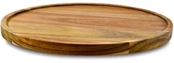 10" Acacia Wood Lazy Susan Organizer Kitchen Turntable For Cabinet Pantry Table Organization