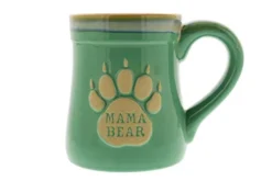 Mama Bear Coffee Mug, 18oz - Ceramic Coffee Mug With Nobody Messes With My Cubs Quote - This Mug For Mom Makes A Great Gift - Features Cute Bear Paw Shape