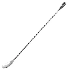 Iware LZS13B 12 Inches Stainless Steel Mixing Spoon, Spiral Pattern Bar Cocktail Shaker Spoon