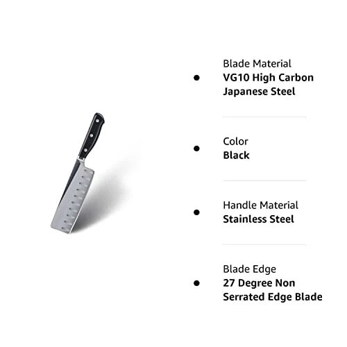 Best Nakiri Knife Square Vegetable Knife - Hallowed Edge Razor Sharp Japanese VG10 High Carbon Steel - Full Tang Balanced Handle For Produce, Fruits, And Veggies 7 Best Nakiri Knife Square Vegetable Knife - Hallowed Edge Razor Sharp Japanese VG10 High Carbon Steel - Full Tang Balanced Handle For Produce, Fruits, And Veggies - Image 7