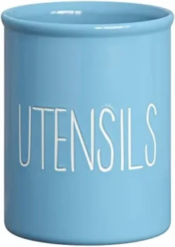 Ceramic Farmhouse Kitchen Utensil Holder For Countertop, Decorative Kitchen Utensil Holder, Large Kitchen Utensil Holder For Kitchen Counter, Utensil Crock Spatula Holder, 7" White -Kitchen Island Sale 31CBM3YN8gL. AC