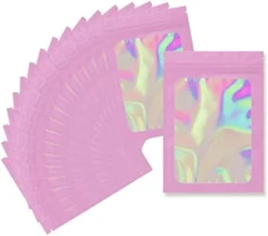 100 Pieces Resealable Smell Proof Bags - 4 X 6 Inches Foil Pouch Bags， Flat Clear Ziplock Food Storage Bags Plastic Packaging Foil Mylar Bags For Party Favor Food Storage (Holographic Rainbow Color) -Kitchen Island Sale 31CHHP3MNL. AC