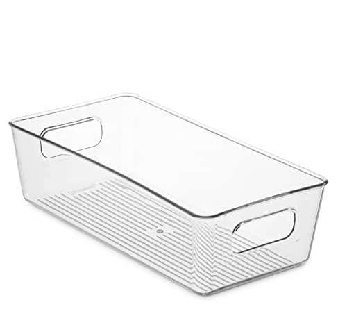 T Of 8 Refrigerator Pantry Organizer Bins - Clear Food Storage Baskets For Kitchen, Countertops, Cabinets, Fridge, Freezer, Bedrooms, Bathrooms - Plastic Household Storage Containers 2 T Of 8 Refrigerator Pantry Organizer Bins - Clear Food Storage Baskets For Kitchen, Countertops, Cabinets, Fridge, Freezer, Bedrooms, Bathrooms - Plastic Household Storage Containers - Image 2