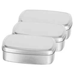 Soap Aluminum Box Travel Container Tin Cans With Lids Small Tins With Lids Scented Soap Box Aluminum Travel Soap Dish With Lid Aluminum Soap Holder Packaging Case Tin Box 3pcs Box