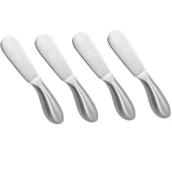 4 Pcs Spreader Knife Set, Stainless Steel Multipurpos Cheese And Butter Spreader Knives