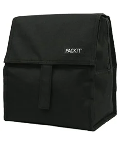 Freezable Lunch Bag With Zip Closure, Black