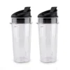 Replacement Parts 3 Tabs Cups Intended For Nutri Ninja Blender, 2 Pack 16-ounce Single Serve Cup And Sip&Seal Lid Fit Ninja BL200 30/ BL201 30/BL201C 30/BL203QBK