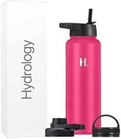 Ydrology Sport Water Bottle 3 LIDS (Straw Lid & Spout Lid) | Double Wall Vacuum Insulated Stainless Steel Wide Mouth | Sports Hot & Cold Leak Proof Sweat Free Thermos (32 Oz, Black) -Kitchen Island Sale 31DrDWGhwfL. AC