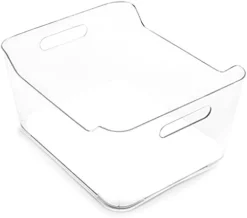 | Plastic Storage Bins, X-Large - 12 Pack | THE SOHO COLLECTION | Multi-Use Organizer Bins | Built-in Handles | BPA-Free | Pantry Organization | Home Organization | Fridge Organizer | Freezer Org -Kitchen Island Sale 31EB042XCgS. AC