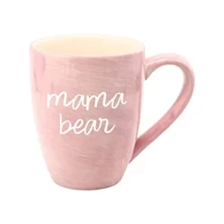 Mom Life Mama Bear Pink Large 20 Oz Ceramic Coffee Mug Tea Cup, Pink