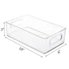 6 Pack Plastic Storage Bins For Pantry, Refrigerator, Countertop, Cabinet Organization, Stackable Food Storage Organizer With Handles, BPA Free, 10 X 6 X 3 Inch