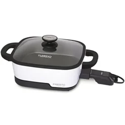 Presto 07118 Tuxedo Precision Multi-Cooker Digital Skillet, 12", White -Kitchen Island Sale 31Iezbzl4CL